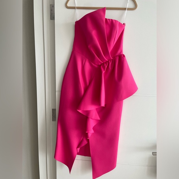 Elliatt Strapless Midi Dress - Fuchsia - Small - Picture 3 of 4